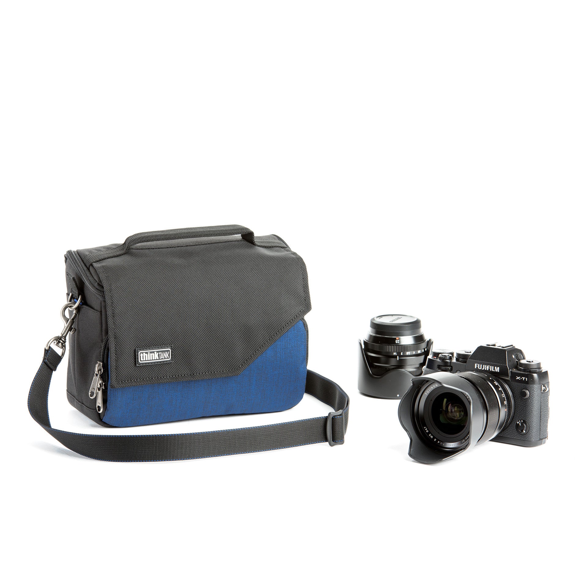 camera bag blue