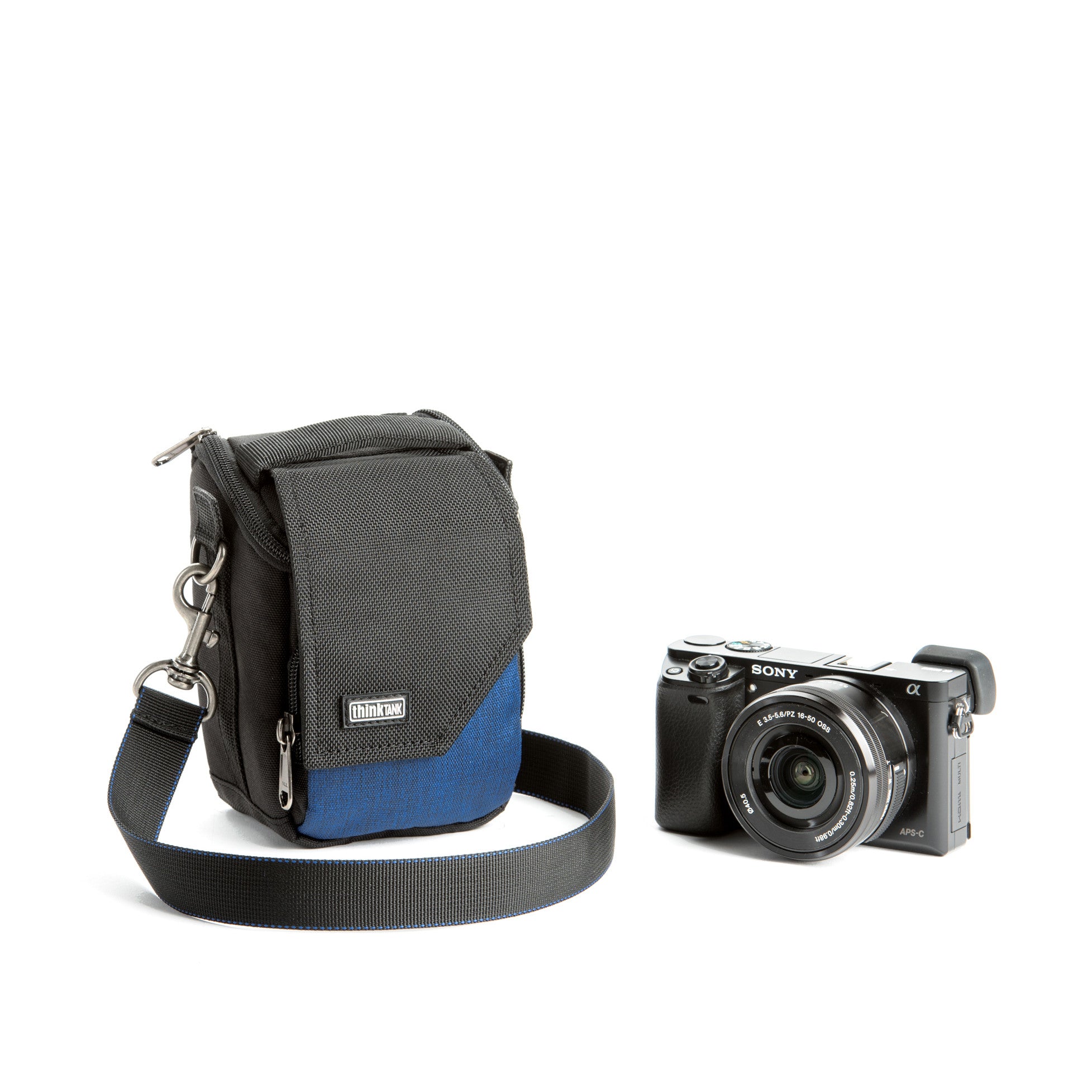 camera bag blue