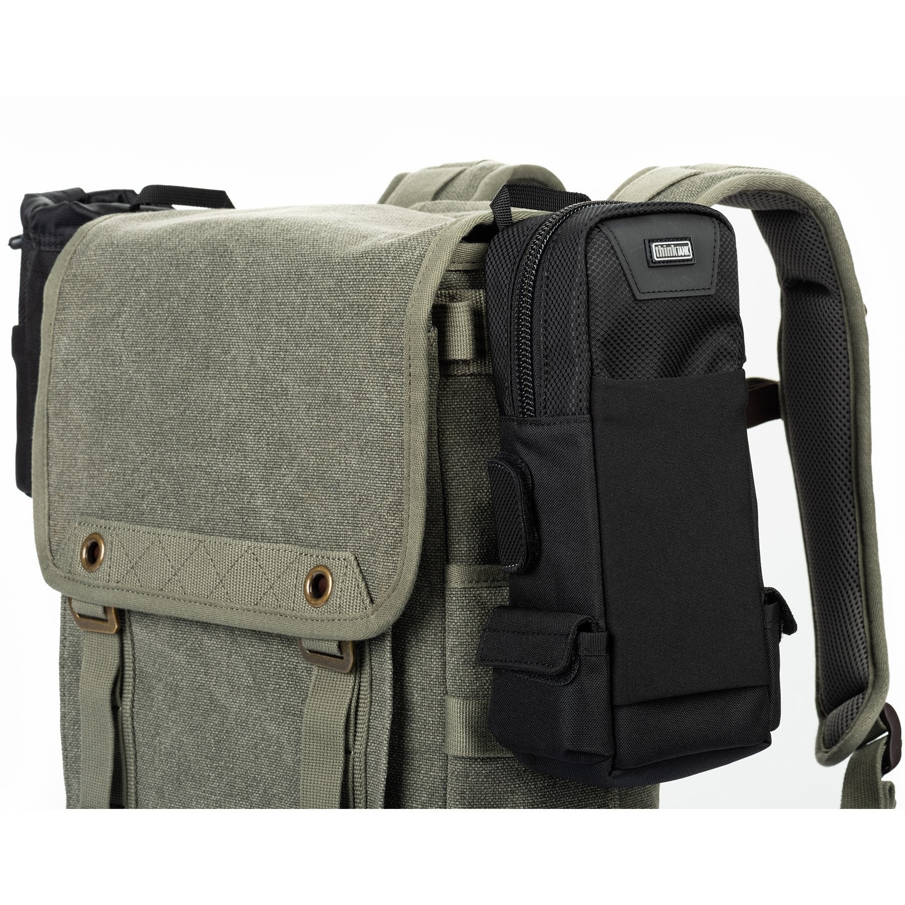 Attach Think Tank Modular pouches to side rail