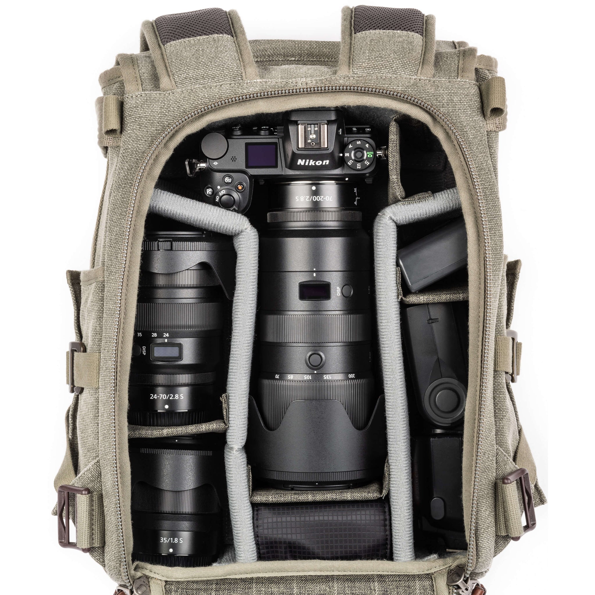 Nikon Z6+70-200mm f/2.8, 24-70mm f/2.8, 35mm f/1.8, Flash, Filters