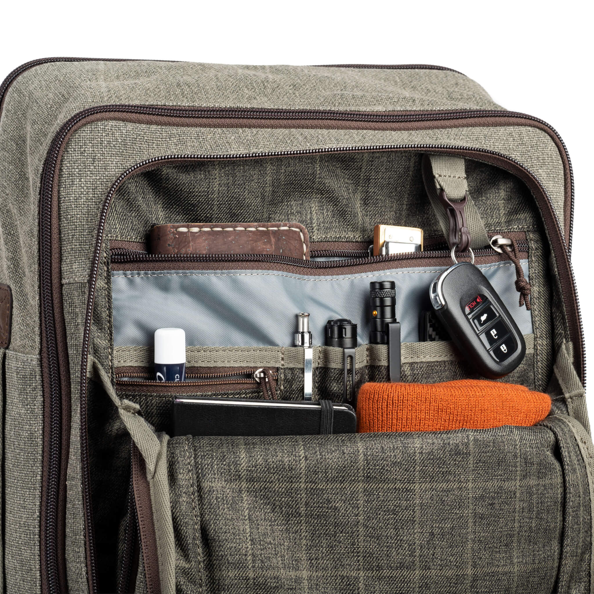 EDC Pouch | Waxed Canvas | Zipper Pouch | Pocket Organizer for Everyday  Carry