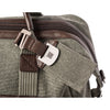 Stone-washed 100% cotton canvas and full-grain leather construction
