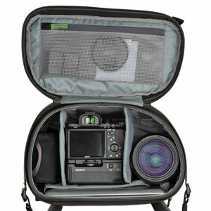 Fits one gripped Mirrorless or DSLR kit with 3-5 lenses or 70-200mm f/2.8 attached