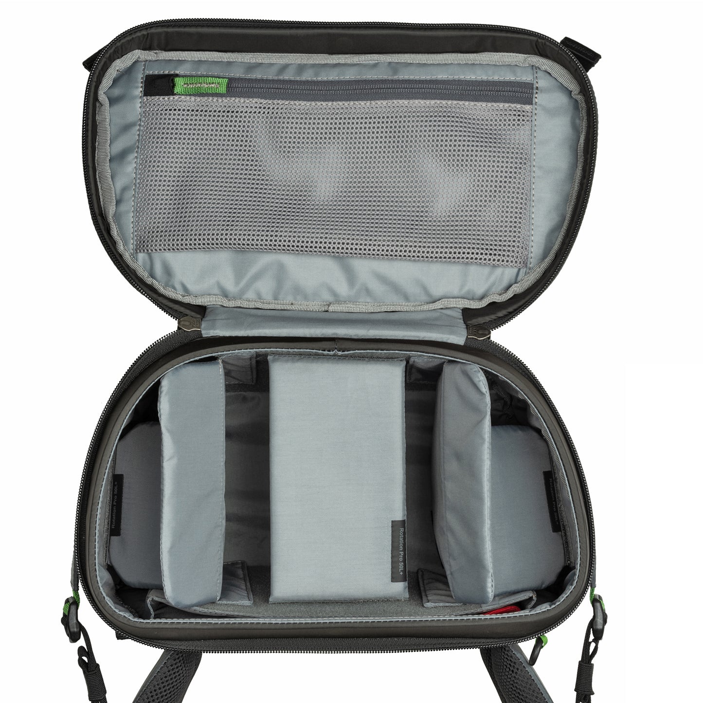 
                  
                    10-Liter rotating beltpack features customizable dividers and a zippered mesh pocket
                  
                