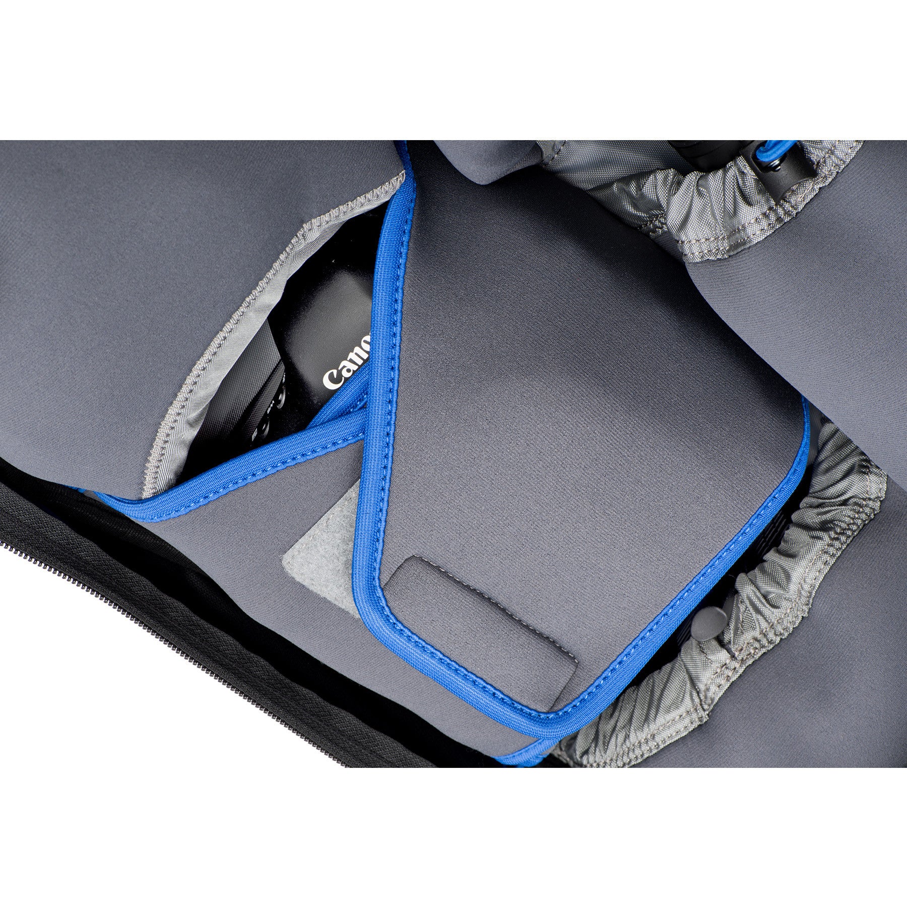 Neoprene pockets and wrap for cameras, lenses or personal items