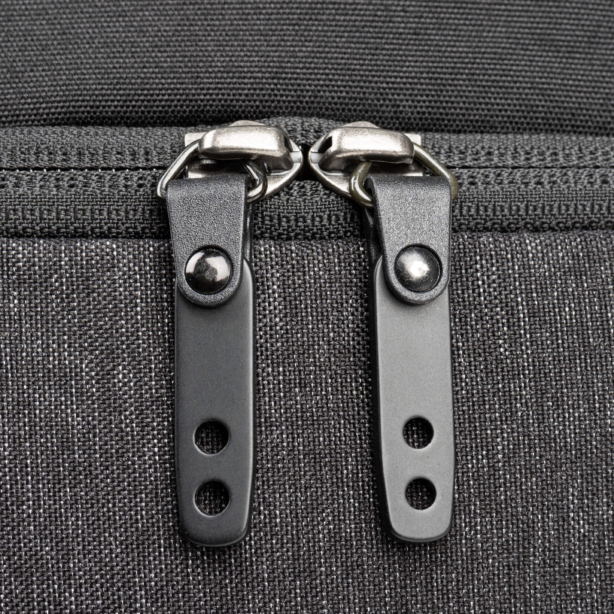 YKK zippers with easy-grab pulls