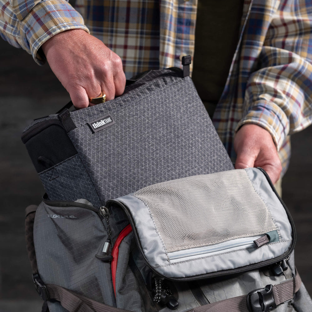 
                  
                    Grab handle makes it easy to pull camera cube from a bag or backpack
                  
                