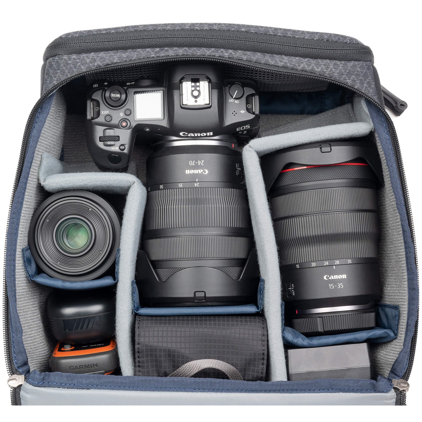 
                  
                    Stash-Master-M-Canon-R5 24-70mm f/2.8 - 35mm f/1.8 - 15-35mm f/2.8 - Filters
                  
                