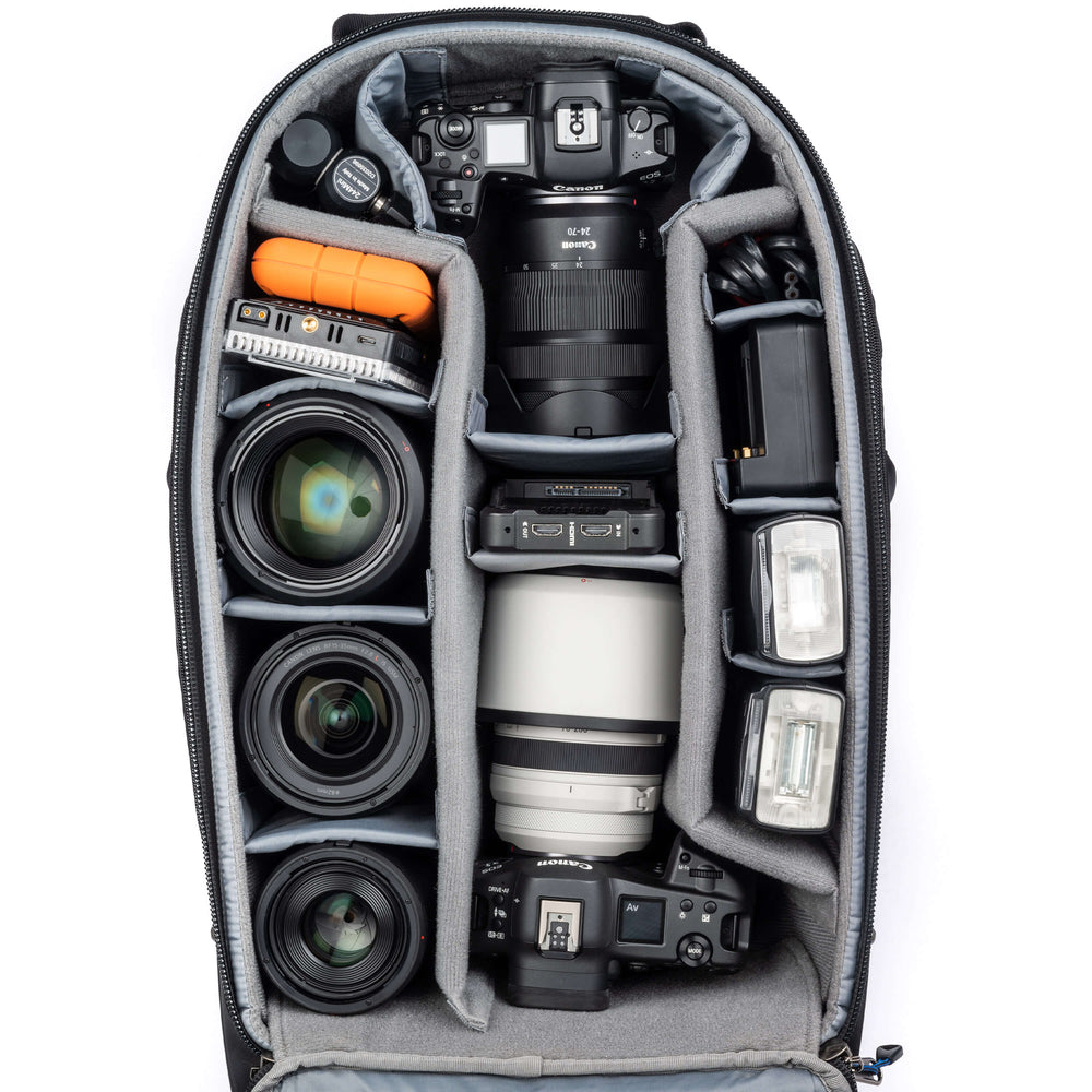 
                  
                    Canon R3+24-70mm f/2.8, R3+70-200mm f/2.8, 85mm f/1.2, 15-35mm f/2.8, 100mm f/2.8, Flashes, Atmos Ninja monitor
                  
                