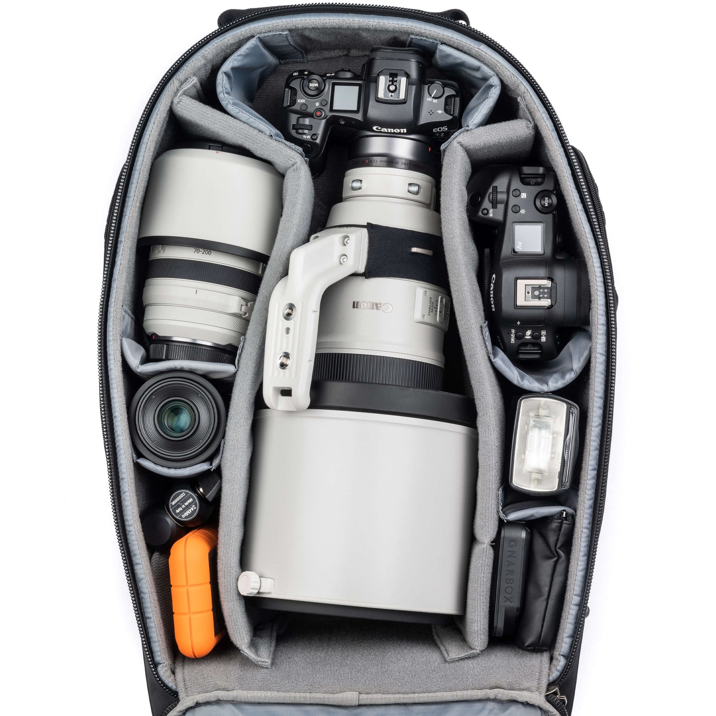 
                  
                    Canon R5+400mm f/2.8, R3, 70-200mm f/2.8, 35mm f/1.8, Flash
                  
                
