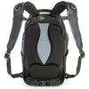 Contoured back panel with lumbar support
