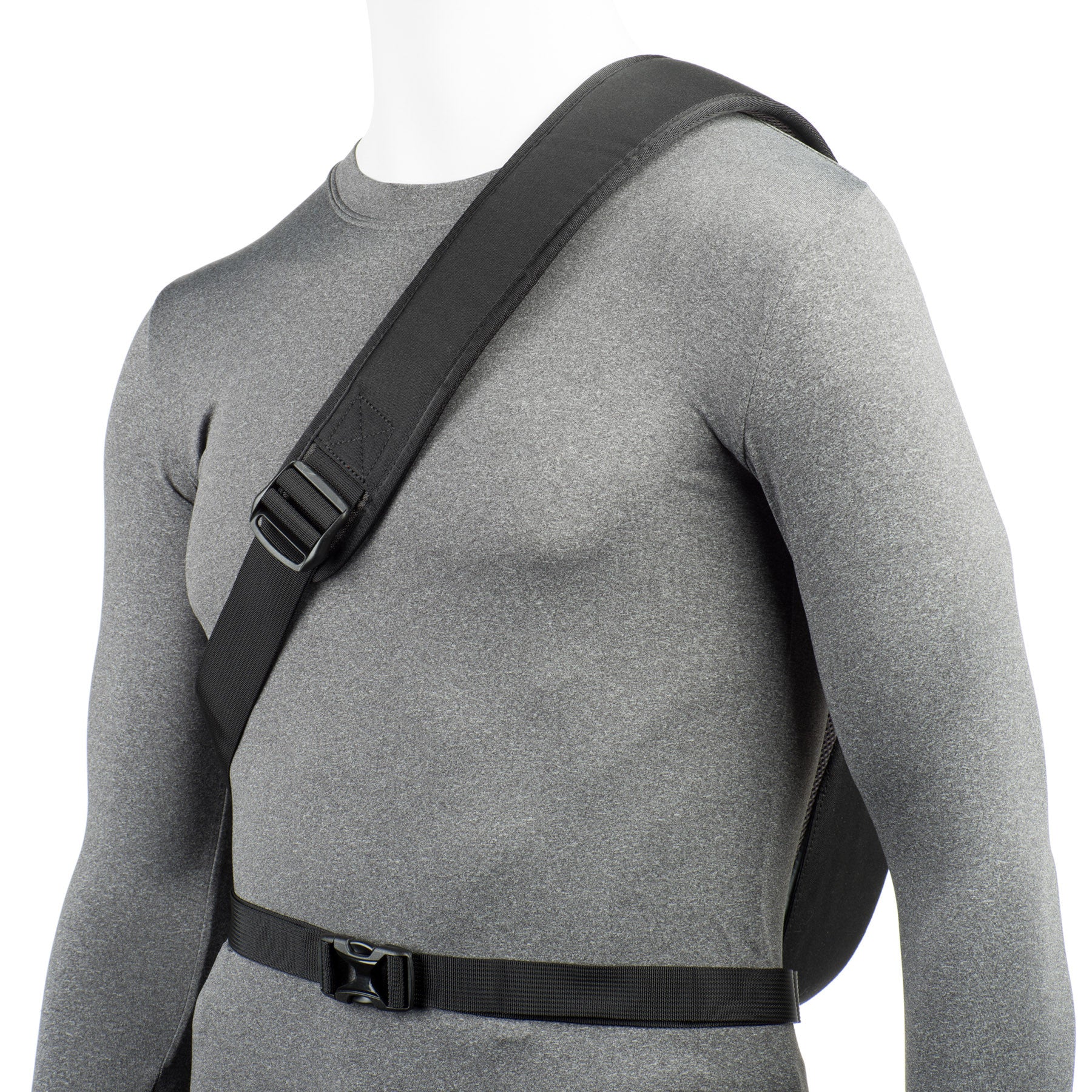 Slim, contoured, body-conforming design with a wide shoulder strap provides a very comfortable fit Lightweight materials and construction