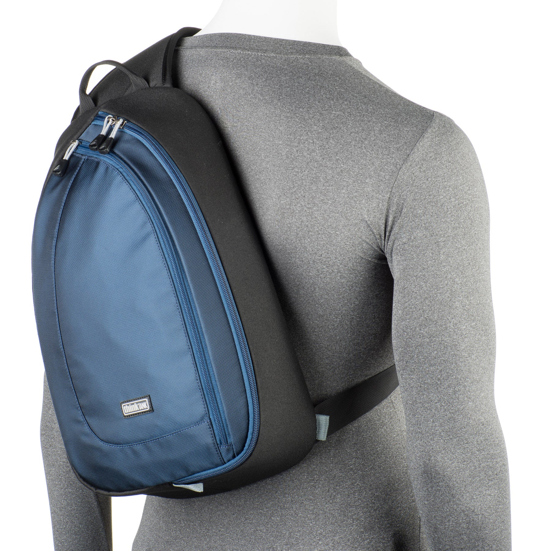 Slim, contoured, body-conforming design with a wide shoulder strap provides a very comfortable fit