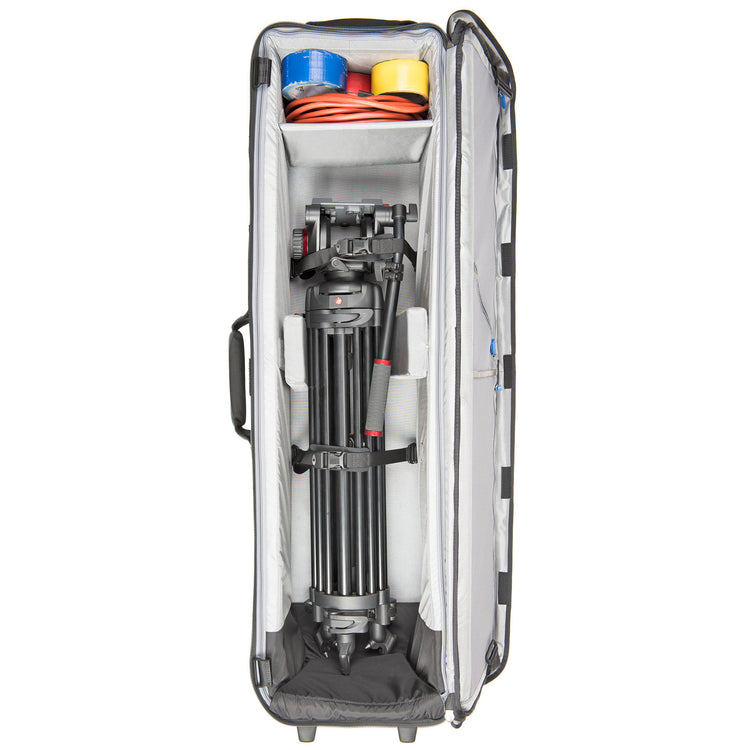 The Video Tripod Manager 44 is a wellcushioned, highly rigid rolling