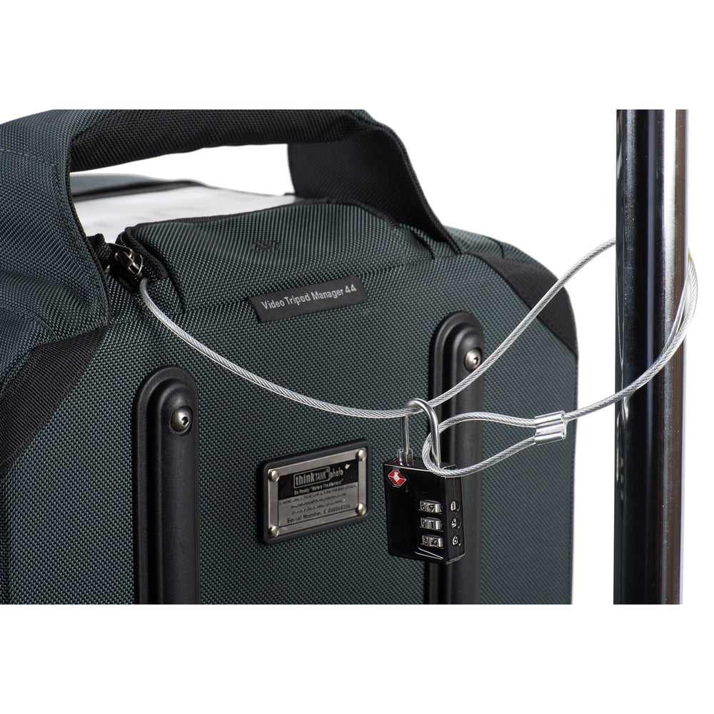 
                  
                    Included lock and cable to secure the main compartment and your case to a fixed object
                  
                