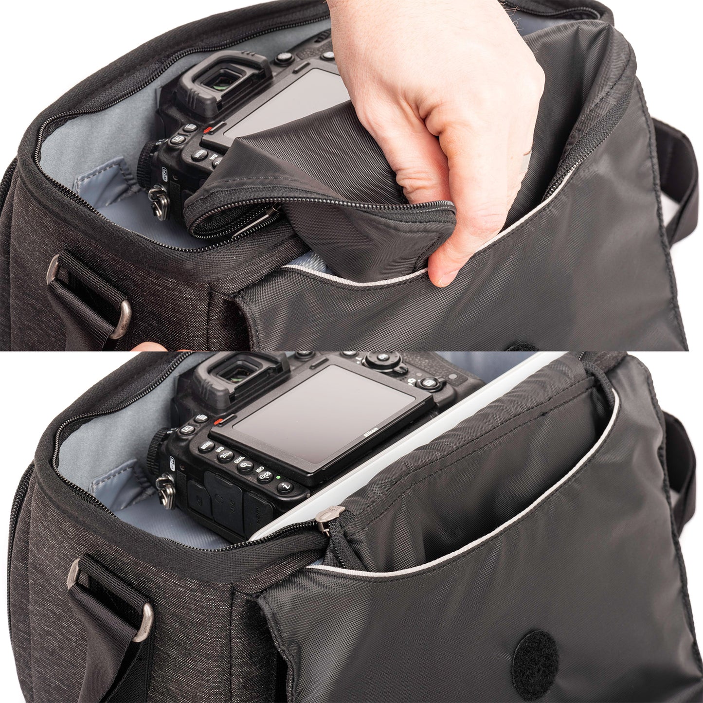 
                  
                    Internal zippered flap provides a secure closure, weather barrier and protection from theft. Tucks away when not in use
                  
                