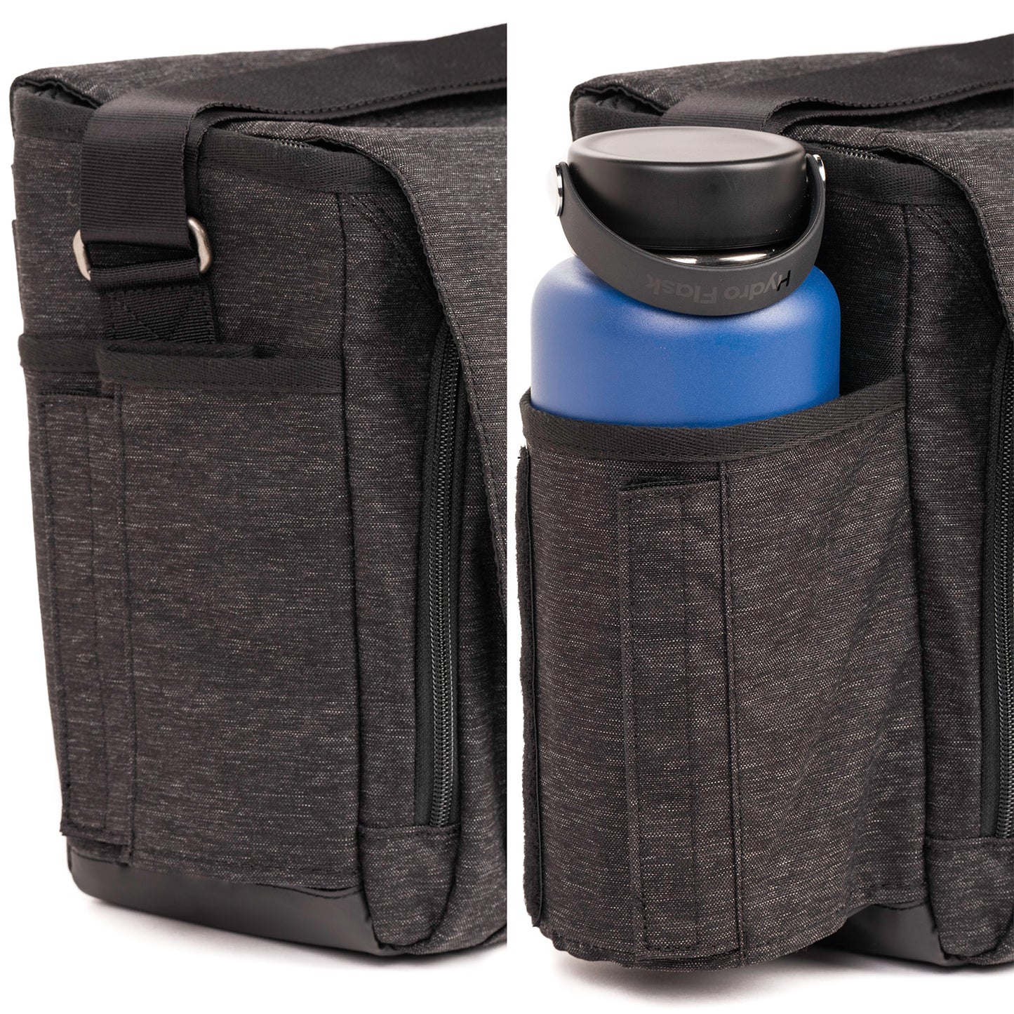 
                  
                    Expandable water bottle pocket fits all sizes and bottles of gear
                  
                