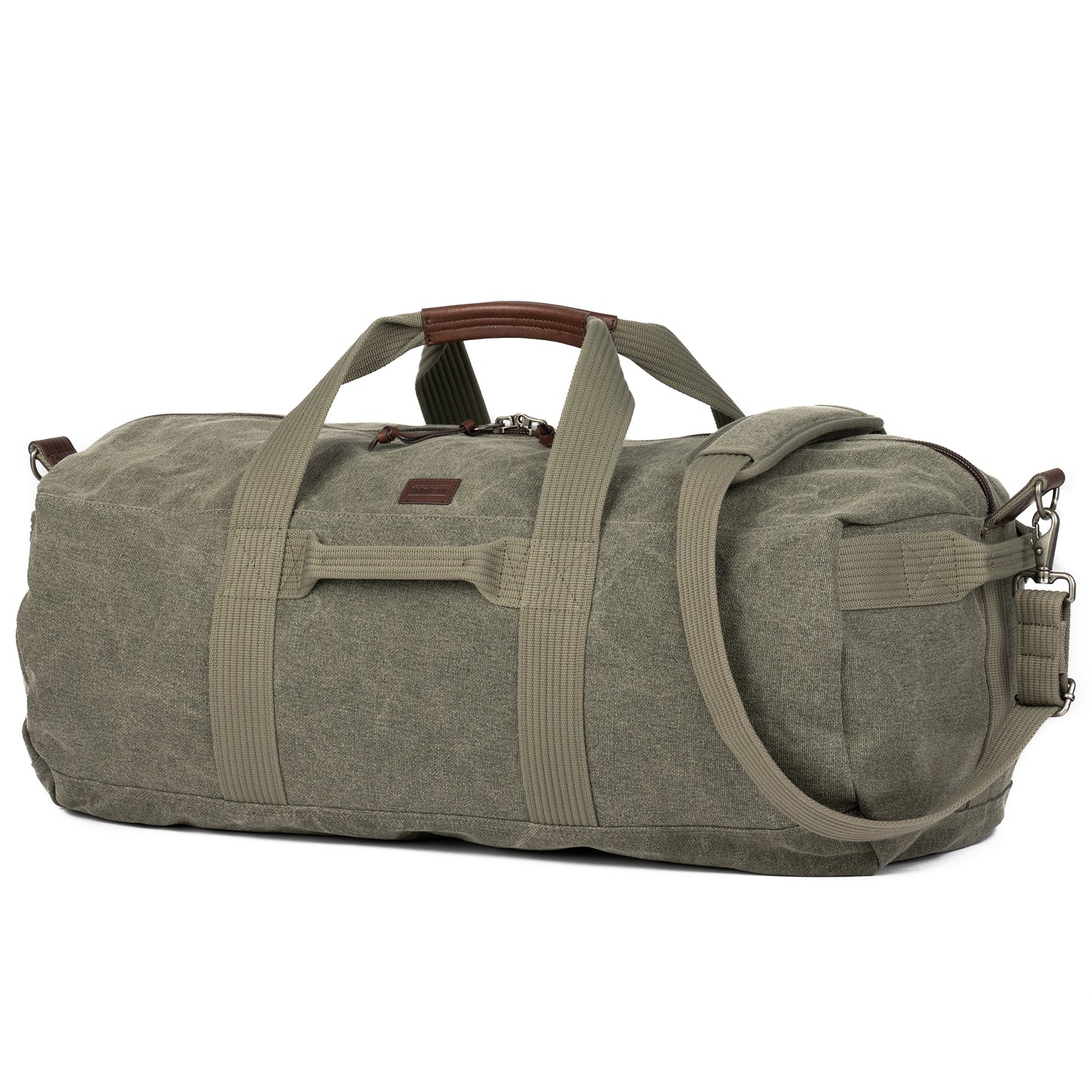 Retrospective Duffel Bag stone-washed cotton canvas with leather trim ...