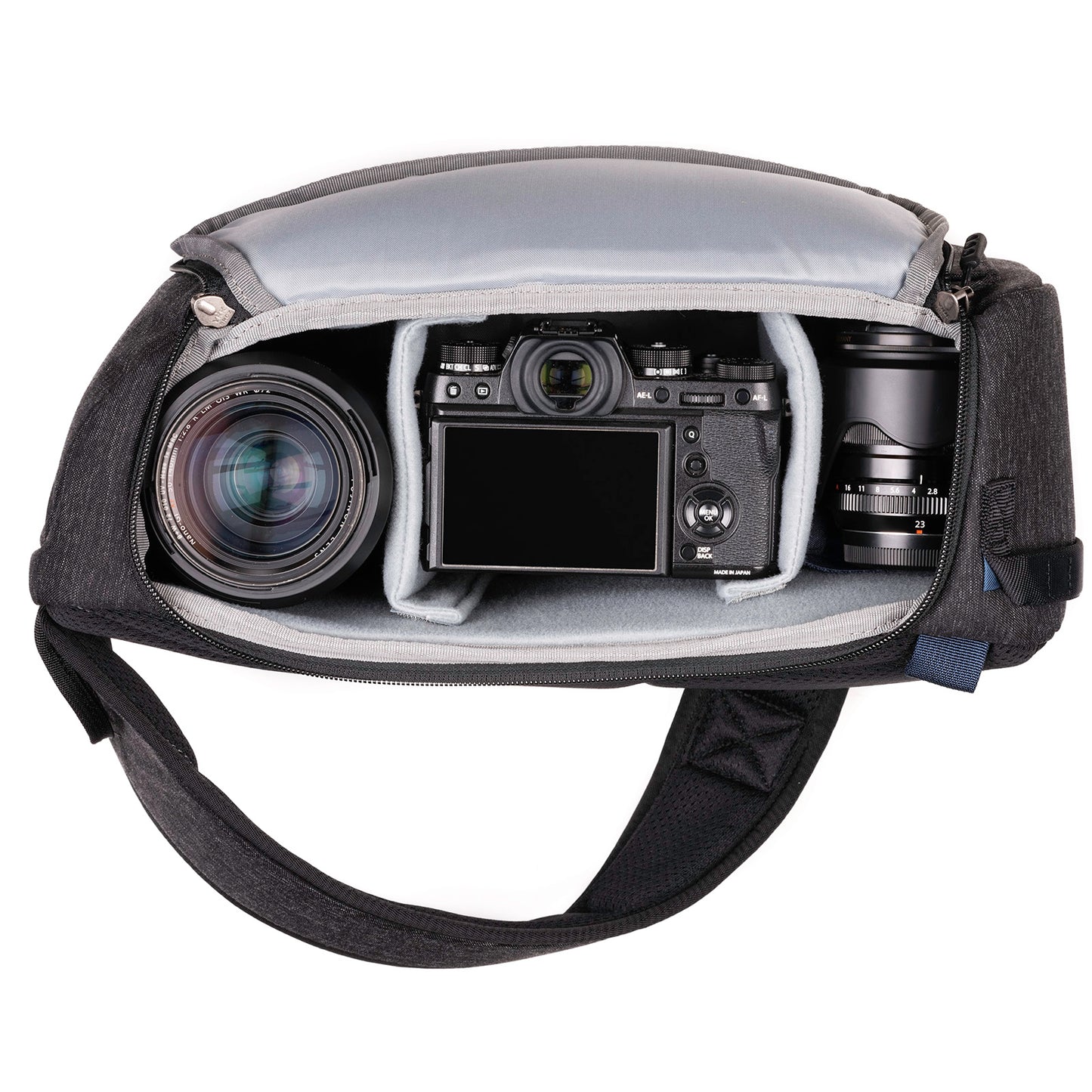 
                  
                    Stack smaller lenses with included dividers
                  
                