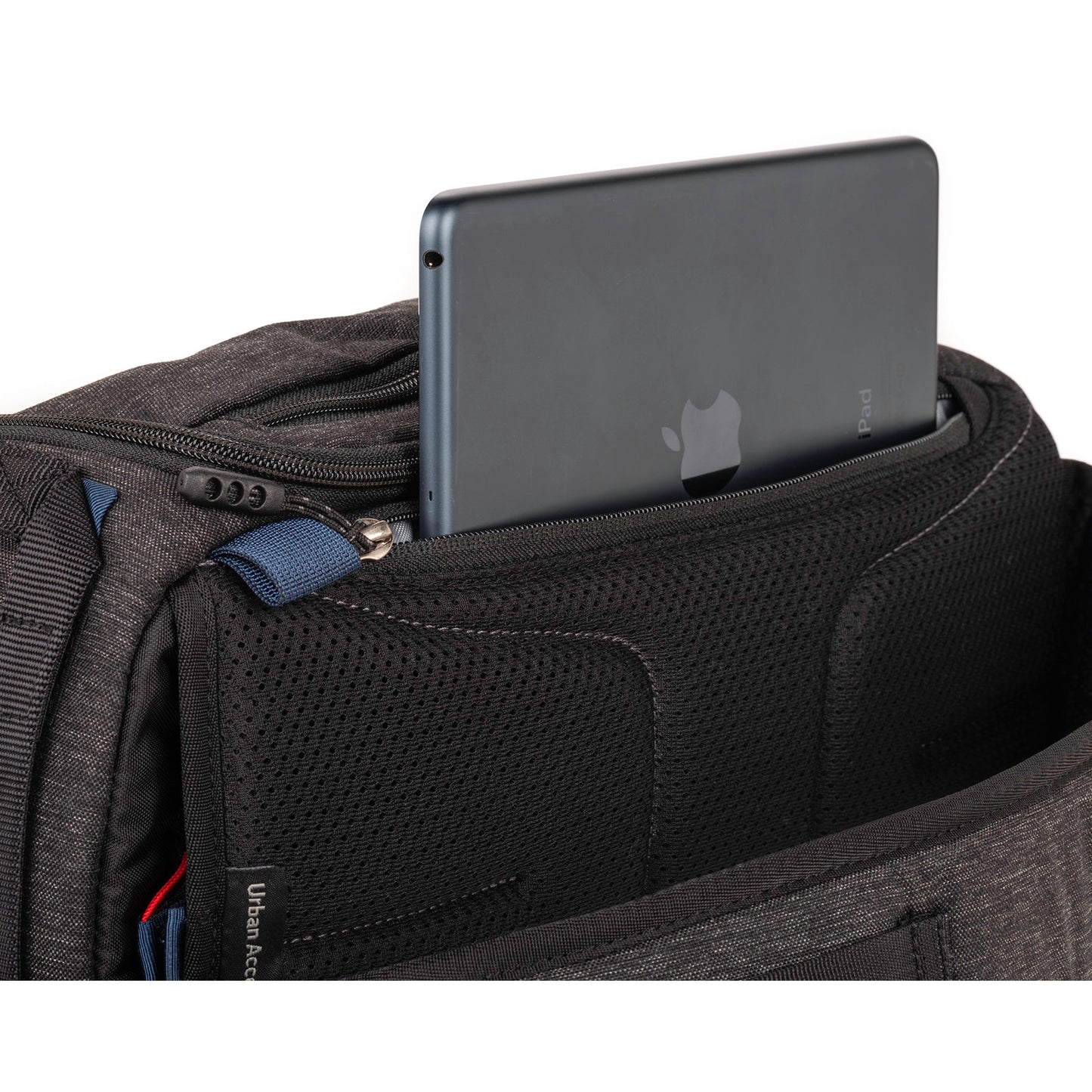 
                  
                    Dedicated tablet compartment fits an 8-inch tablet
                  
                