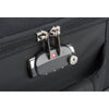 TSA-approved zipper locks for the main compartment, front cable and combination lock for total bag security