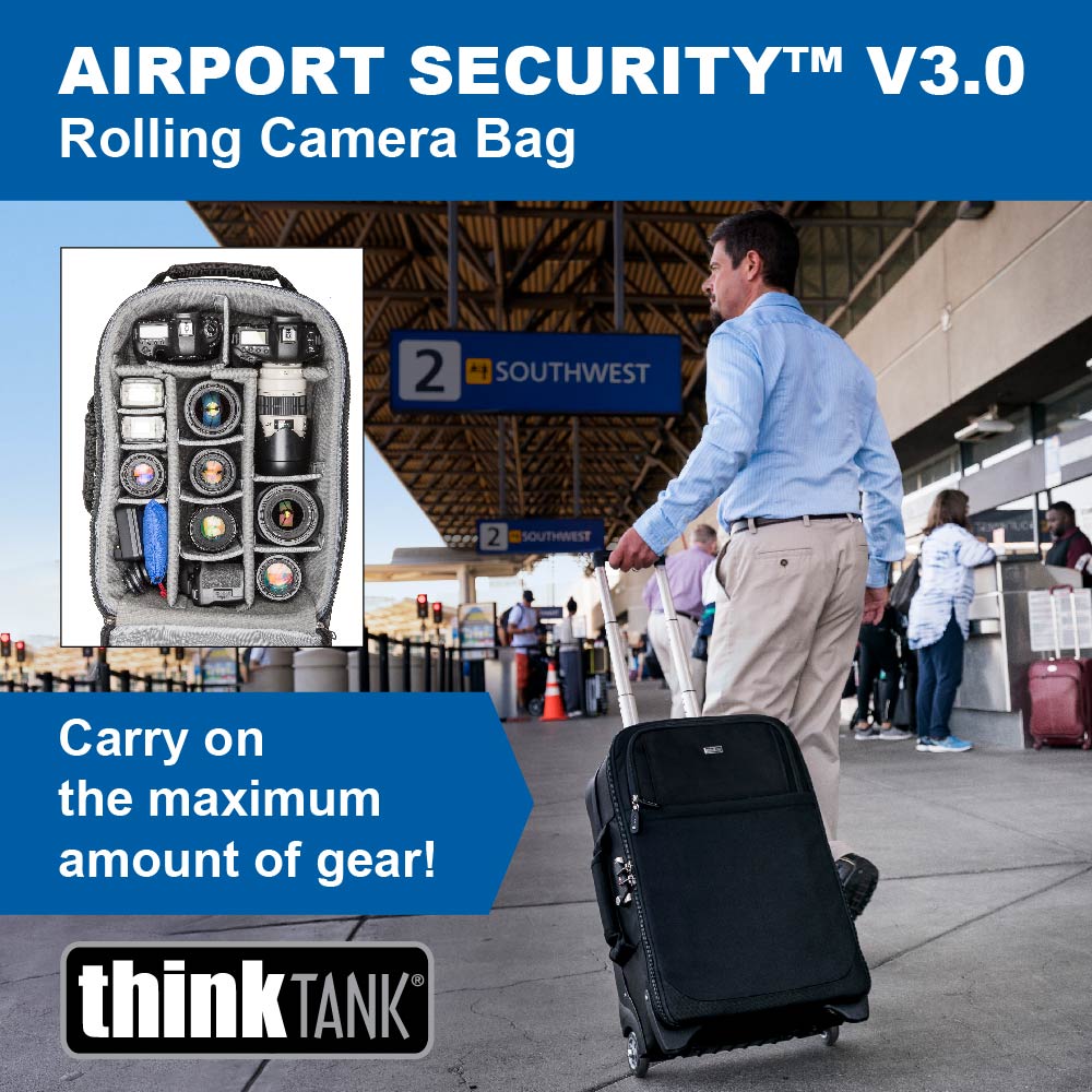 
                  
                    Airport security v3 Rolling Camera Bag. Carry on the maximum amount of gear
                  
                