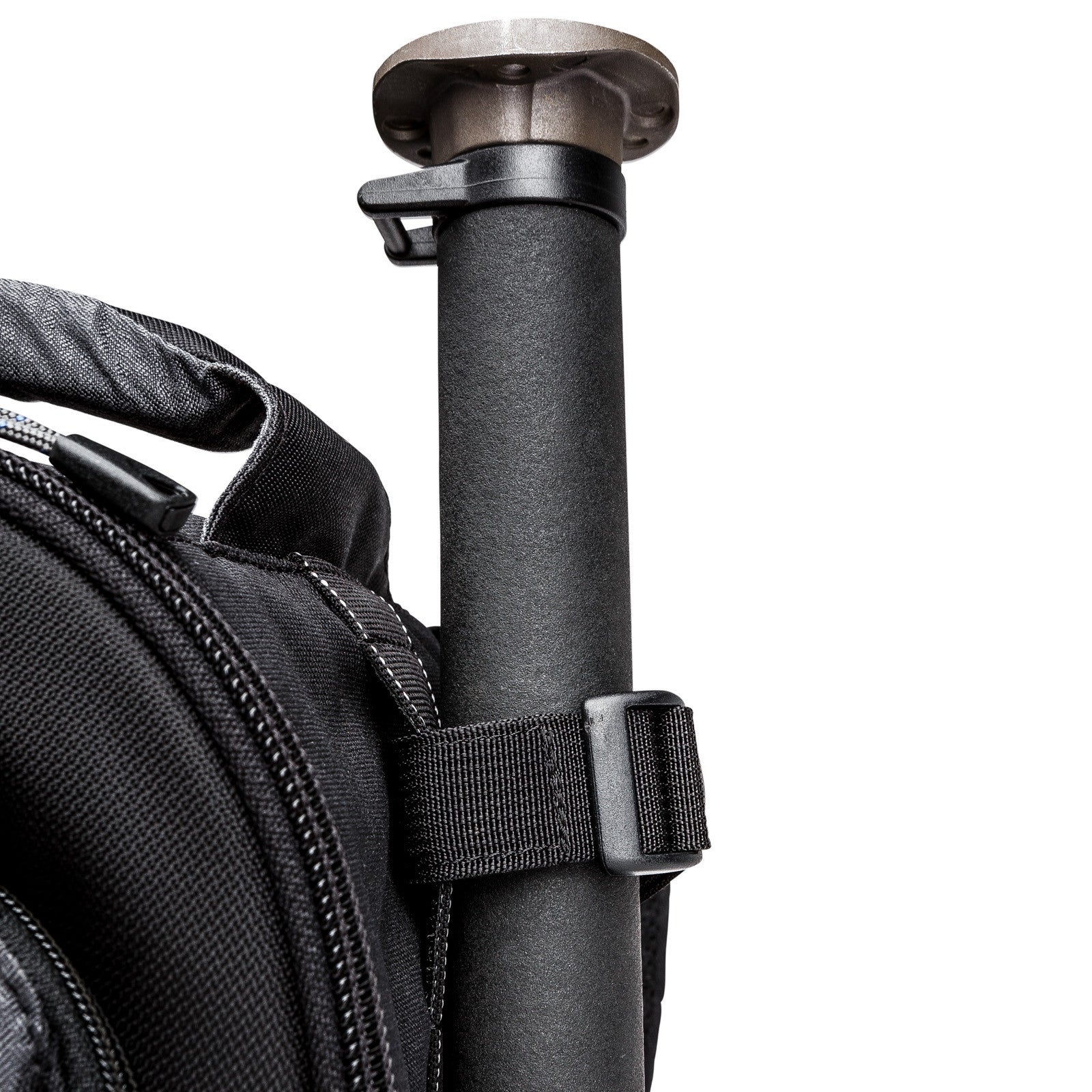 Carry a tripod or a monopod on either side with included straps