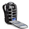Customizable dividers, removable lens collar, foam ring, and seam-sealed rain cover