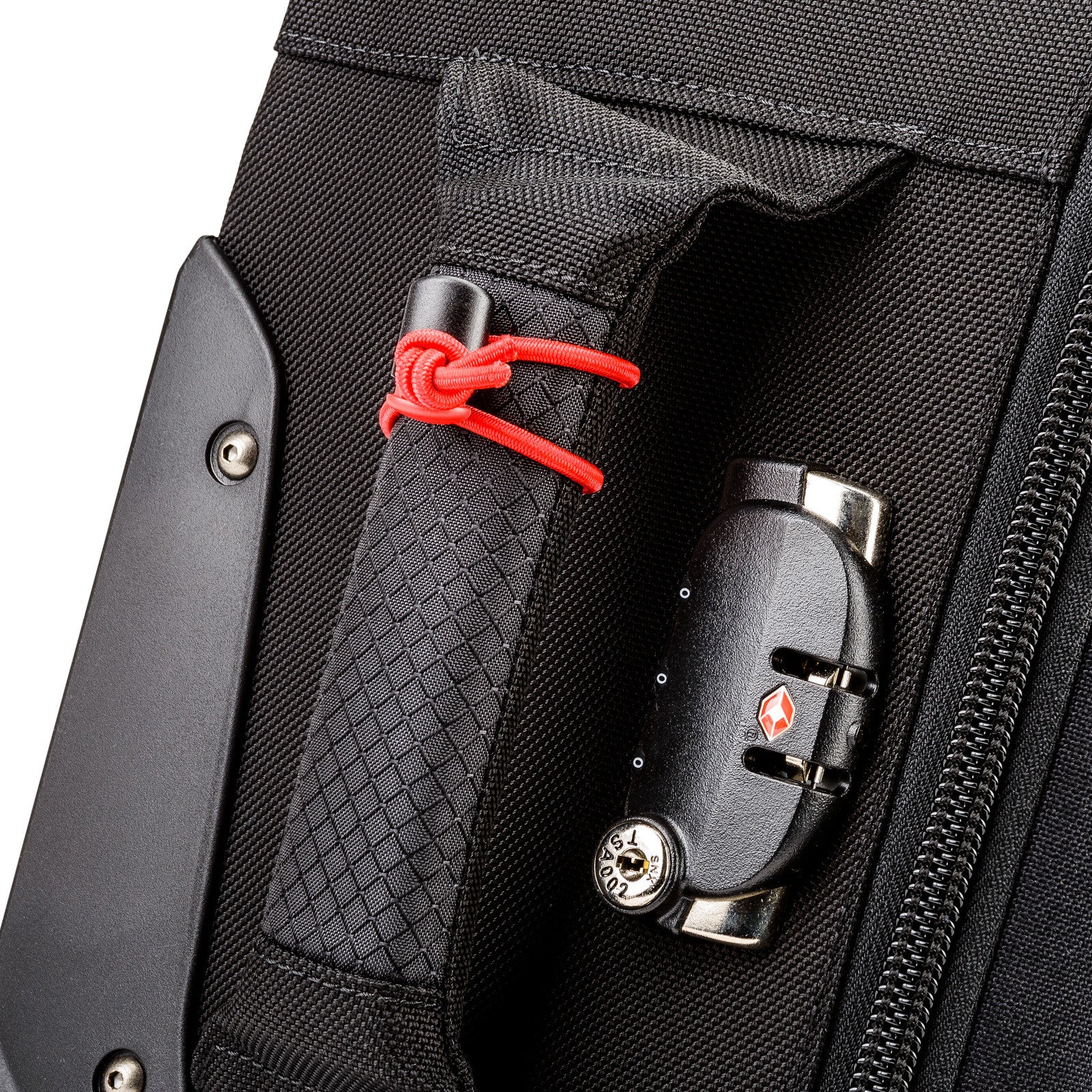 Bright red color keeps them visible in or on your bag