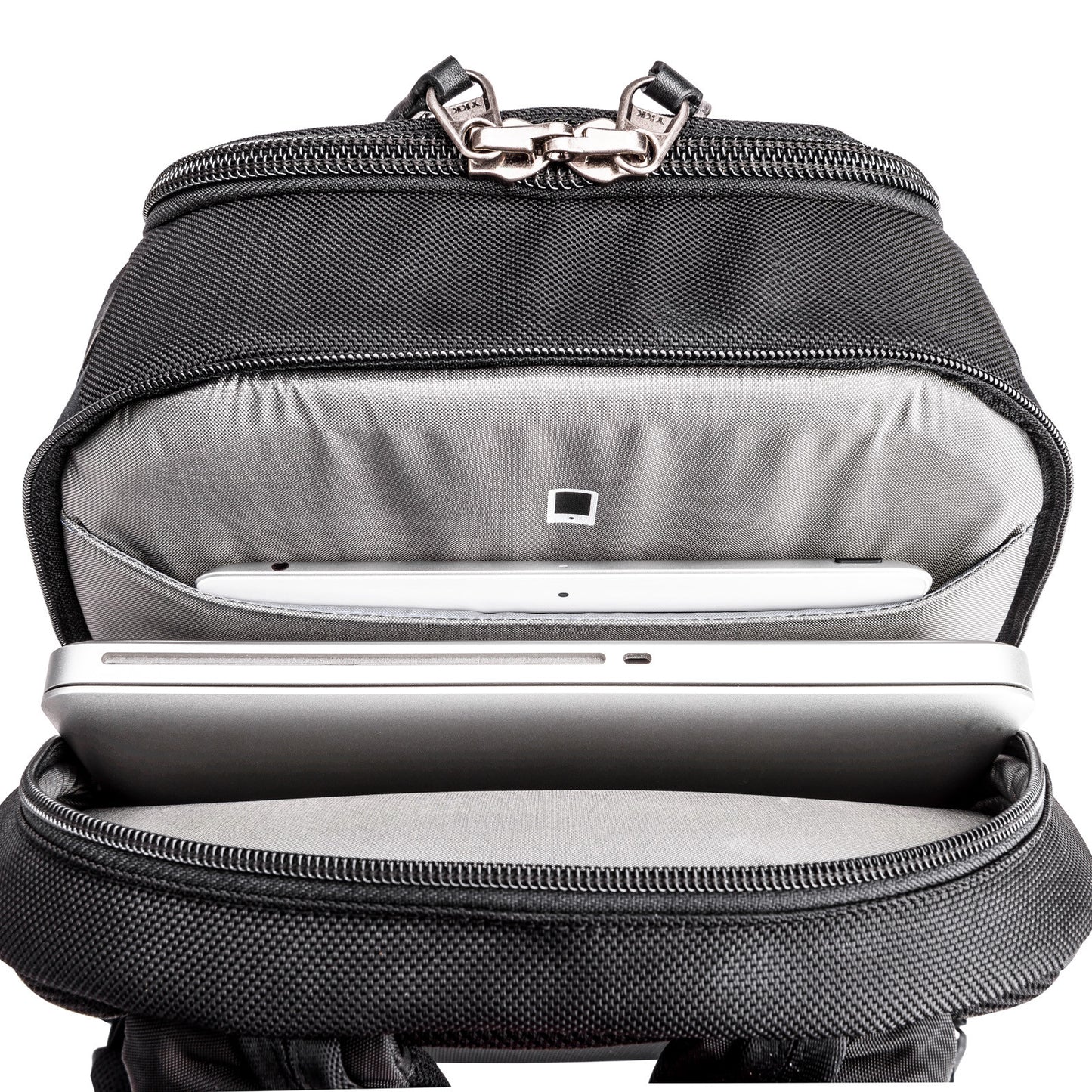 
                  
                    Fits a 10” tablet and a 15” laptop.
                  
                