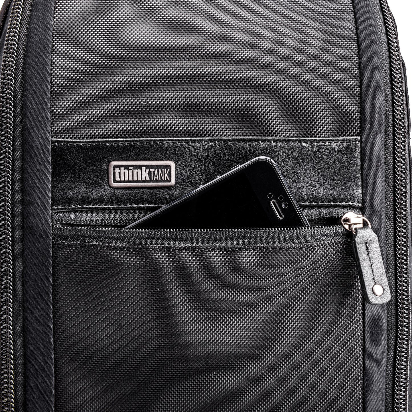 
                  
                    Front zippered pocket
                  
                